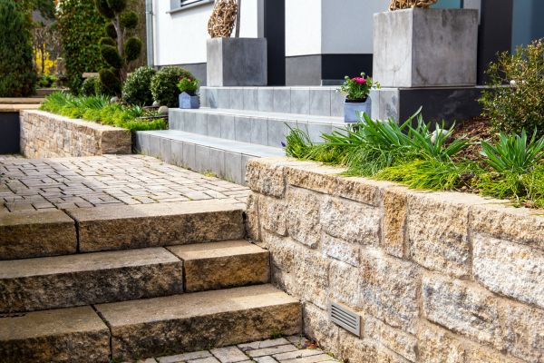Stone Step Replacement in Sandpoint
