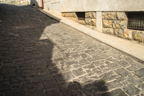 Stone Sidewalk Repair in Sandpoint